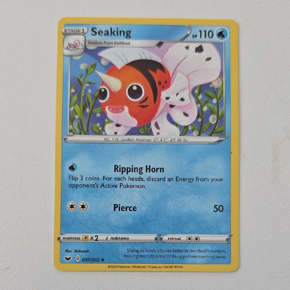 Pokemon Seaking Card